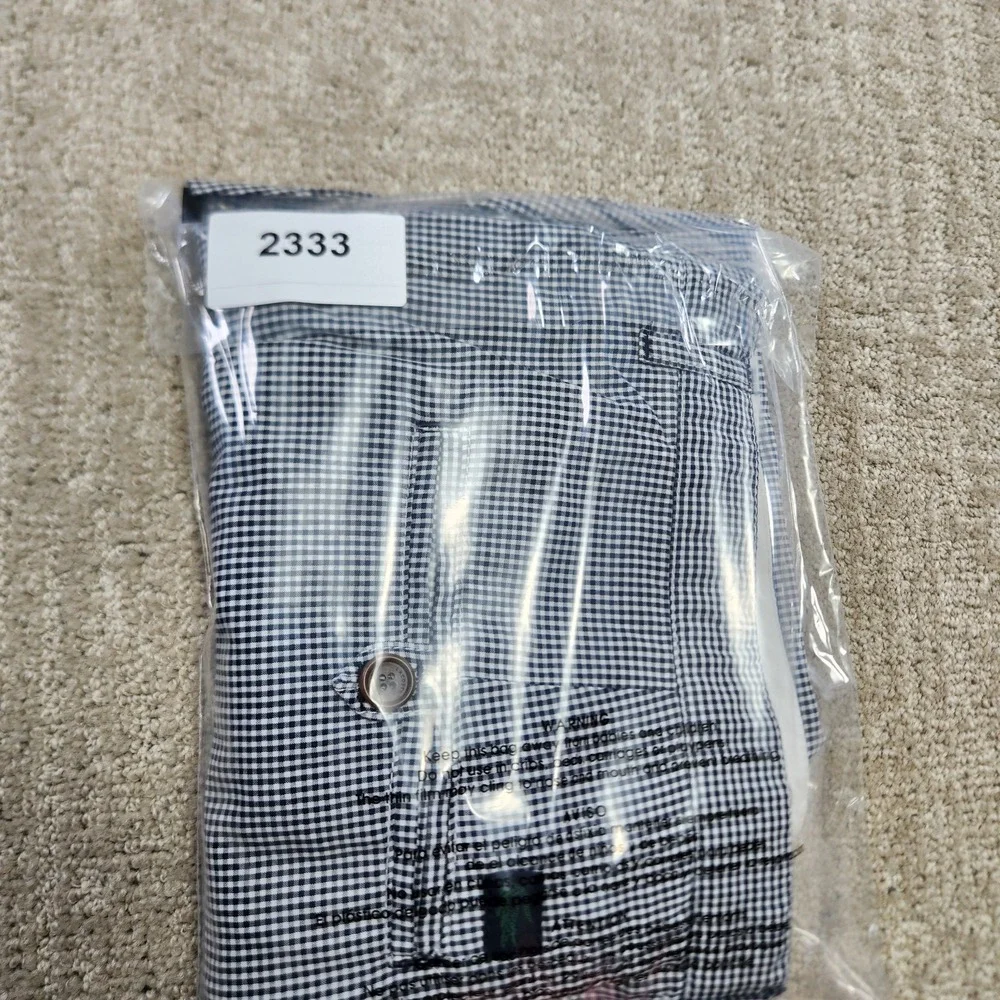 Lacoste Chino Shorts Men 38 Black Micro Gingham Check 11